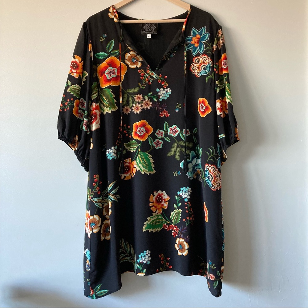 JOHNNY WAS Zorya Printed Floral Mini Dress Size L - Picture 3 of 16